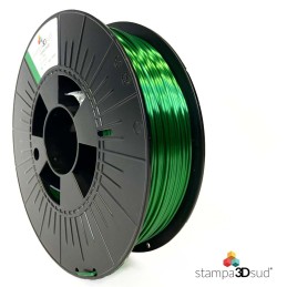 Filamento per stampanti 3D professionali PLA Silk Satin 1,75 mm 750 g marca S3DS effetto lucido verde raso