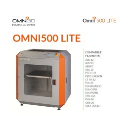Stampante 3D professionale 2022 per l'industria ingegneristica e l'automotive Omni3D Omni 500 Lite FILAMENTI SUPPORTATI