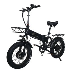 Bicicletta elettrica fat bike C Macewheel RX20 Max nera 750W doppio motore batteria 48 V 15Ah