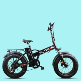 Bicicletta elettrica Fatbike pieghevole 202 DME Vulcano v3.0.2 pedalata assistita nera 250W 15ah